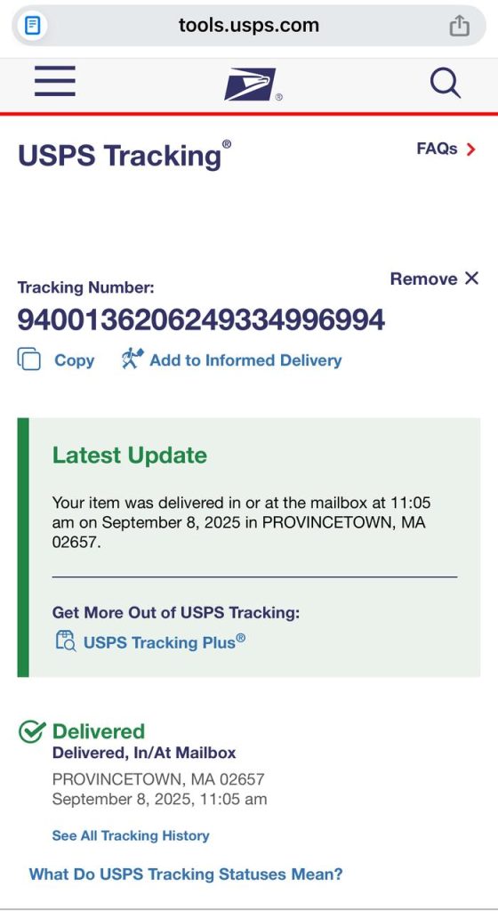 Verified Delivery Tracking Proof 6