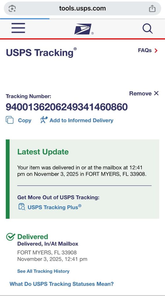 Verified Delivery Tracking Proof 4